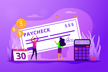 Image showing Paycheck concept vector illustration