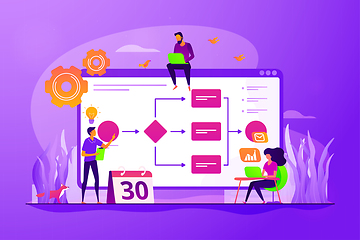 Image showing Business process management concept vector illustration