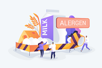 Image showing Food allergy concept vector illustration