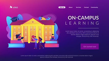 Image showing College campus concept landing page