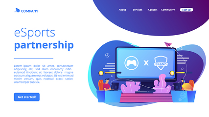 Image showing eSports collaboration concept landing page