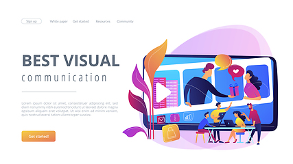Image showing Visual storytelling concept landing page.