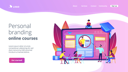 Image showing Personal branding course concept landing page