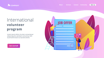 Image showing Job offer concept landing page