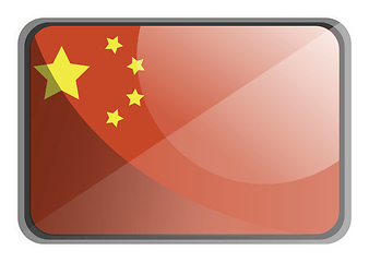 Image showing Vector illustration of China flag on white background.
