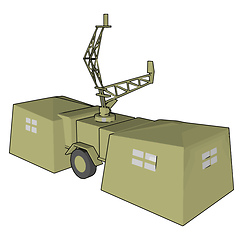 Image showing Military radar sketch vector or color illustration