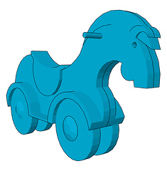 Image showing The green colored toy picture vector or color illustration