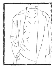 Image showing An overcoat vector or color illustration