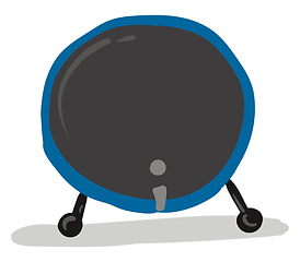 Image showing A blue bass drum, vector color illustration.