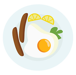 Image showing A breakfast platter vector or color illustration