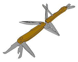 Image showing A multitasking tool instrument vector or color illustration