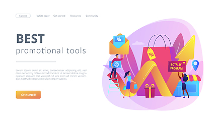Image showing Promotional mix concept landing page