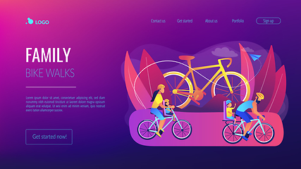 Image showing Cycling experiences concept landing page.