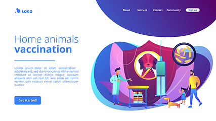 Image showing Rabies and your pet concept landing page