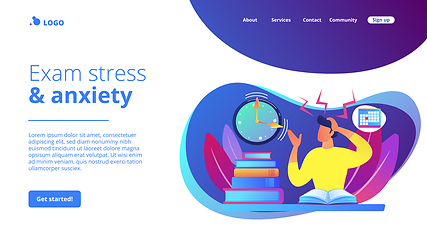 Image showing Exams and tests concept landing page