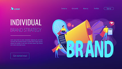 Image showing Personal brand concept landing page