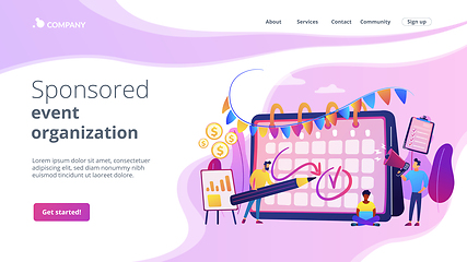 Image showing Brand event concept landing page