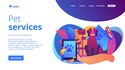 Image showing Pet services concept landing page