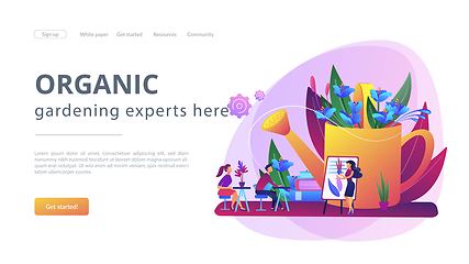 Image showing Garden workshop concept landing page