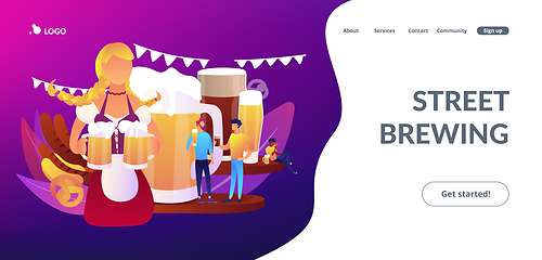 Image showing Beer fest concept landing page.