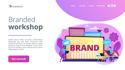 Image showing Branded workshop concept landing page