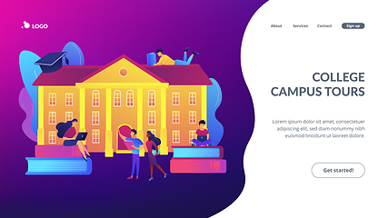 Image showing College campus concept landing page