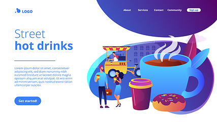 Image showing Street coffee concept landing page.