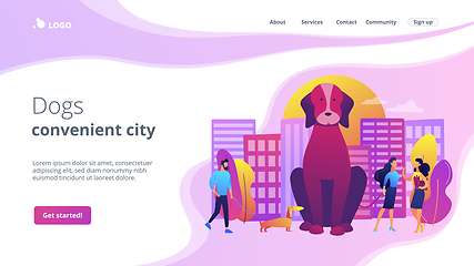 Image showing Pet in the big city concept landing page