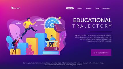 Image showing Educational trajectory concept landing page