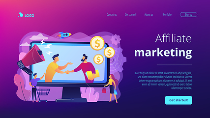 Image showing Affiliate marketing concept landing page.