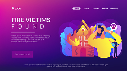 Image showing Fire consequences concept landing page.