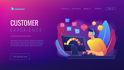 Image showing Customer care concept landing page