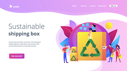 Image showing Low impact packaging concept landing page