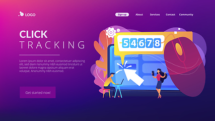 Image showing Click tracking concept landing page.