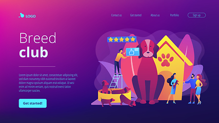 Image showing Breed club concept landing page