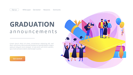 Image showing Graduation concept landing page