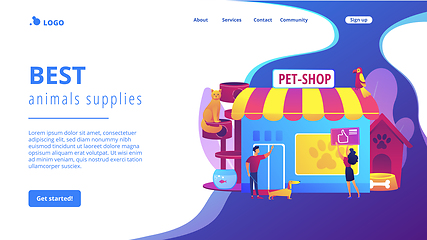 Image showing Animals shop concept landing page