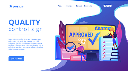 Image showing High quality sign concept landing page