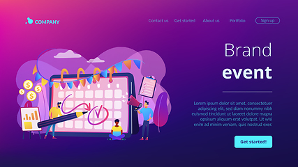 Image showing Brand event concept landing page