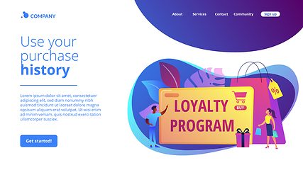 Image showing Loyalty program concept landing page