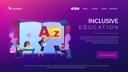 Image showing Inclusive education concept landing page