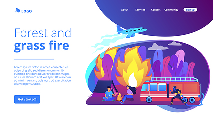 Image showing Prevention of wildfire concept landing page.