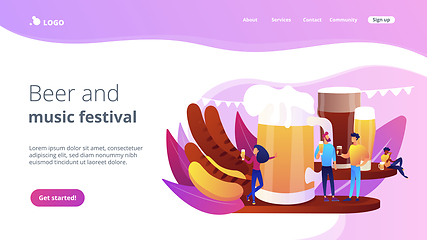 Image showing Beer fest concept landing page.