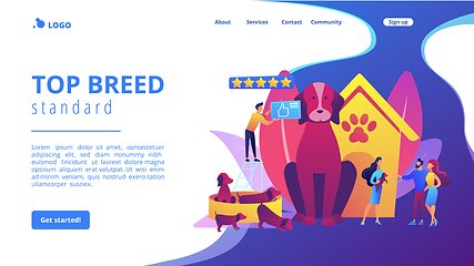 Image showing Breed club concept landing page