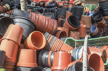 Image showing lots of flower pots