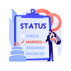 Image showing Marital status abstract concept vector illustration.