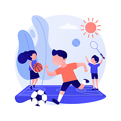 Image showing Sport summer camp abstract concept vector illustration.