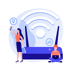 Image showing Wi-fi connection abstract concept vector illustration.