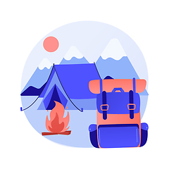 Image showing Summer camp abstract concept vector illustration.