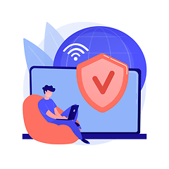 Image showing VPN access abstract concept vector illustration.